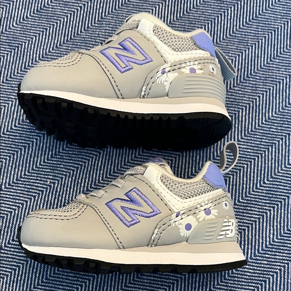 New Balance Baby Sneakers in Gray and Lavender